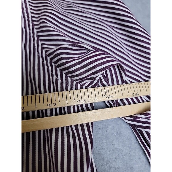 Robert Graham Shirt Mens 2XL Brown Stripe Flip Cuffs Blue Ribbon Long Sleeve - Picture 10 of 13